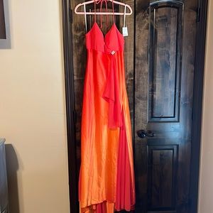 Beautiful orange ombré formal dress